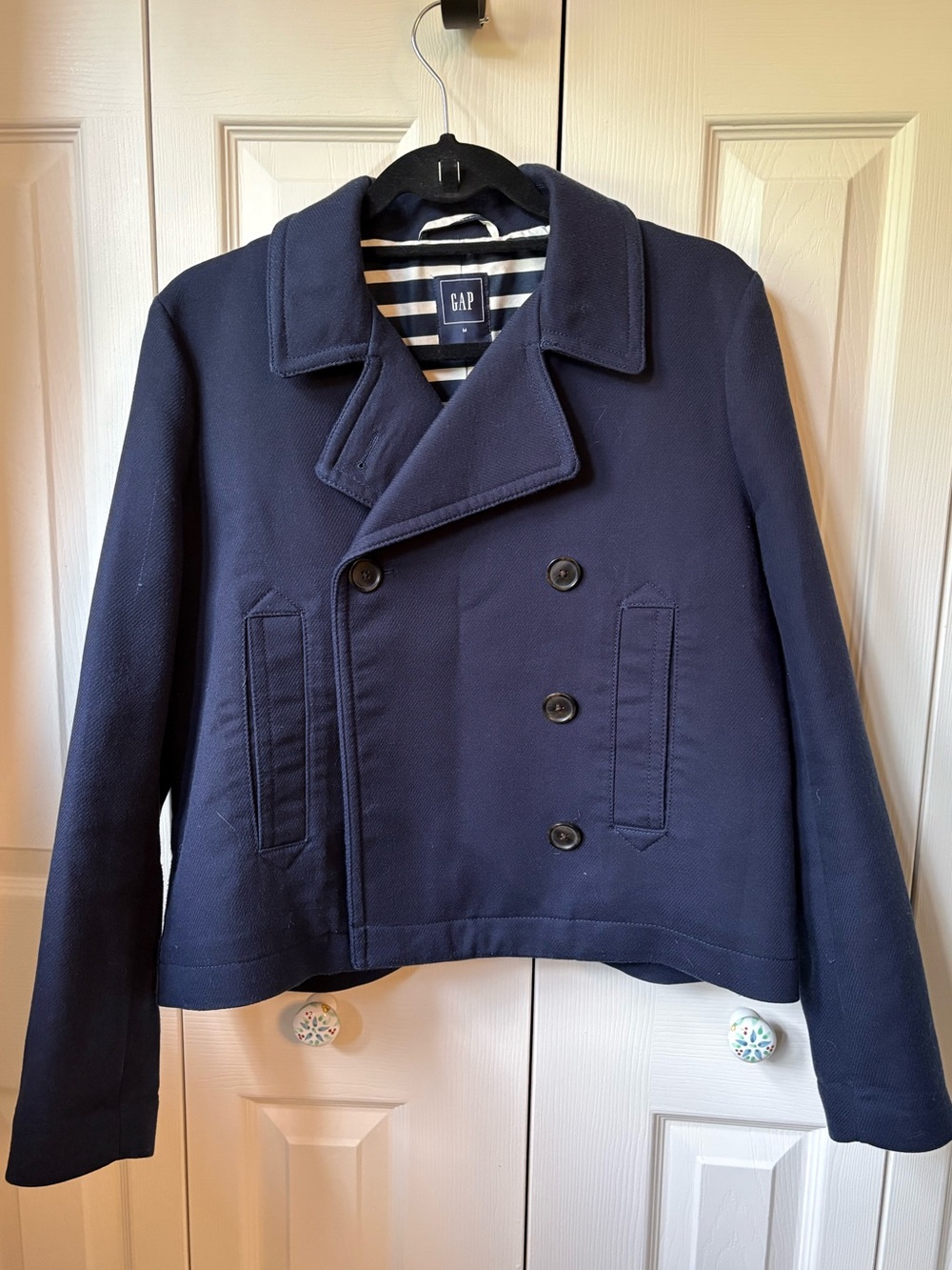 GAP Women’s Navy Cropped Peacoat